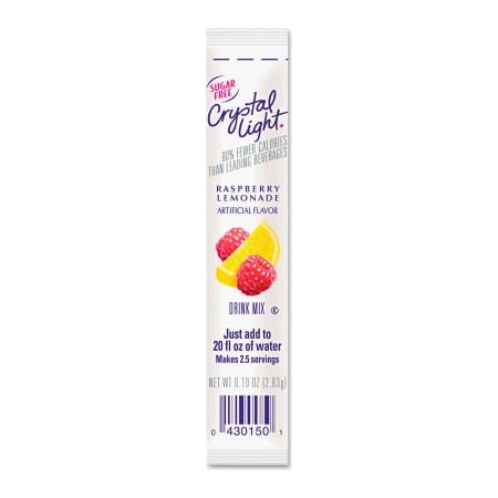 Kraft Foods Crystal Light On-The-Go Drink Mix Sticks, Sugar Free, Raspberry Lemonade, 0.16 oz., 30/Box CRY00015